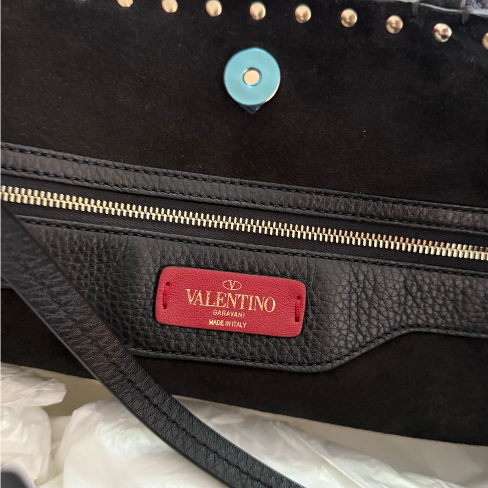 Valentino ROCKSTUD GRAINY CALFSKIN TOTE BAG